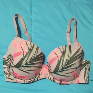 Victoria's Secret Pink and Green Tropical Bra